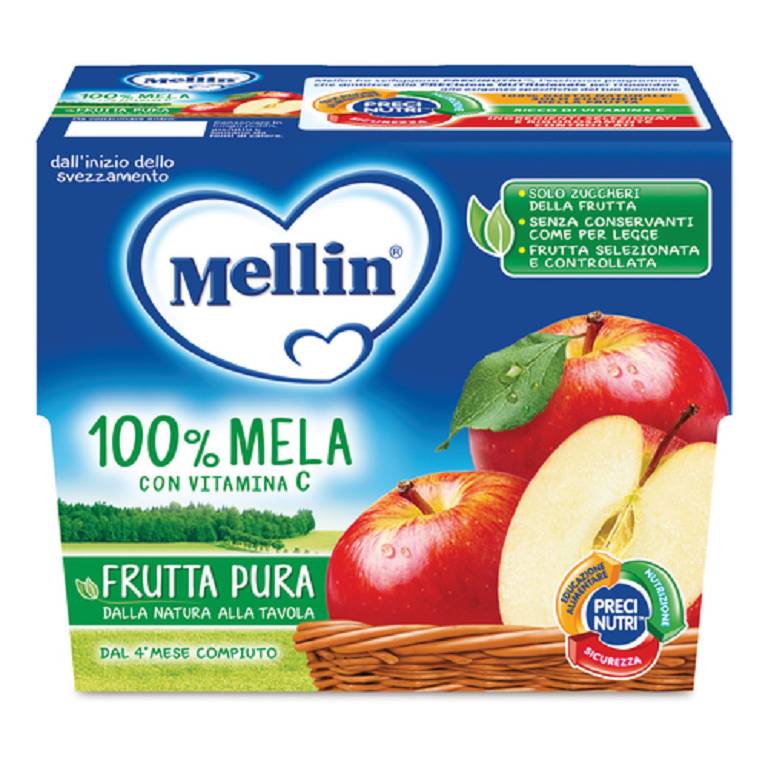 MELLIN FRUTTA PURA MELA 4X100G