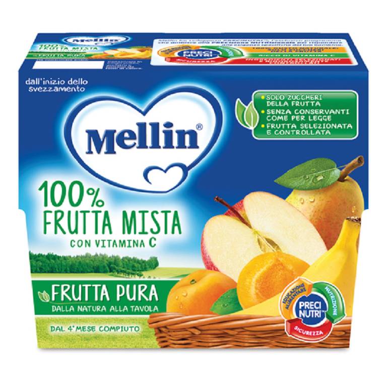 MELLIN FRUTTA PURA MIST 4X100G